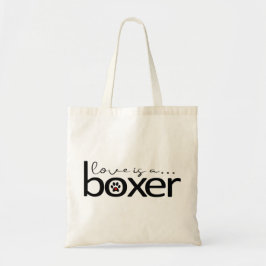 Bolsa Tote O amor é um pugilista
