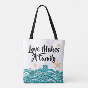 Bolsa Tote O amor faz uma adopção da família - história d
