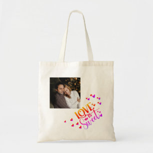 Bolsa Tote O Amor Fotográfico Simples e Chic é doce