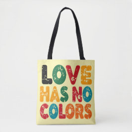 Bolsa Tote O Amor Não Tem Cores De Saco