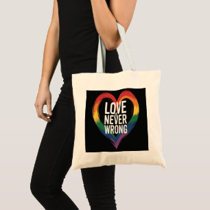 Bolsa Tote O amor nunca está errado Mês do Orgulho LGBT