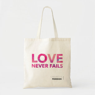 Bolsa Tote O amor nunca falha