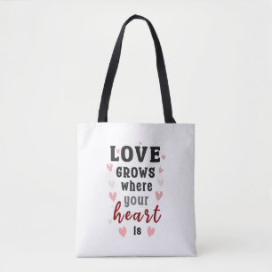 Bolsa Tote O Amor Romântico Vintage Cresce Onde Está O Seu Co