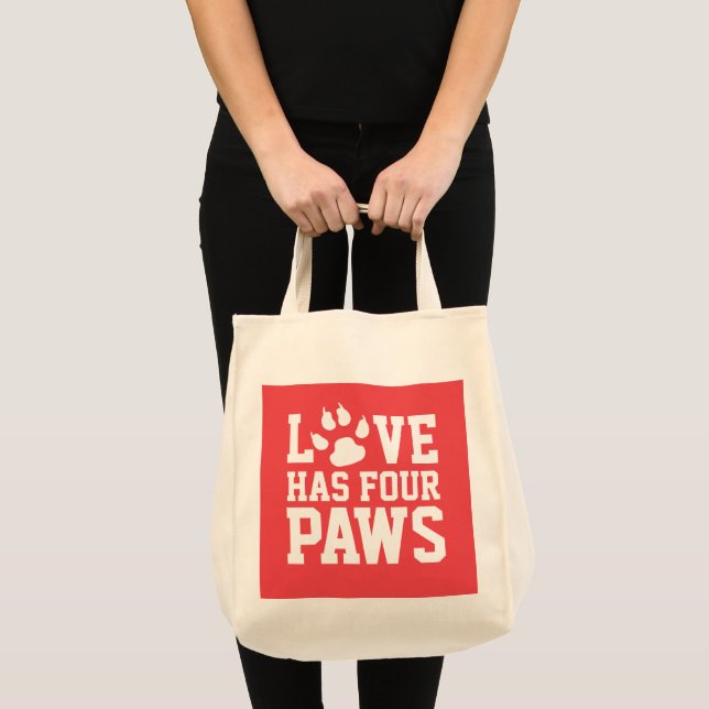 Bolsa Tote O Amor Tem Quatro Peças (Frente (produto))