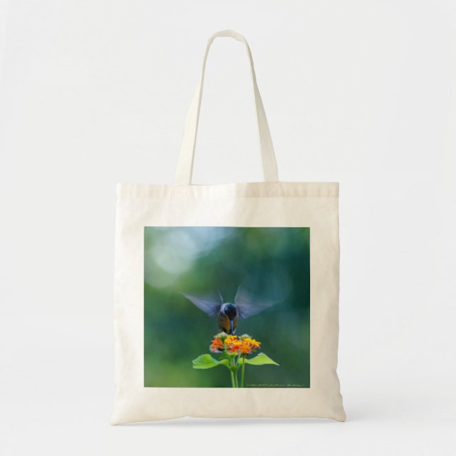Bolsa Tote O anjo voa o colibri (Frente)