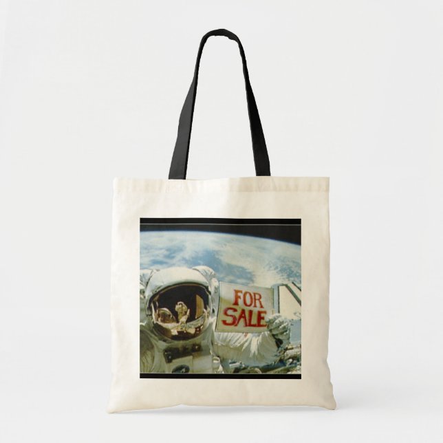 Bolsa Tote O astronauta vende a terra (Frente)