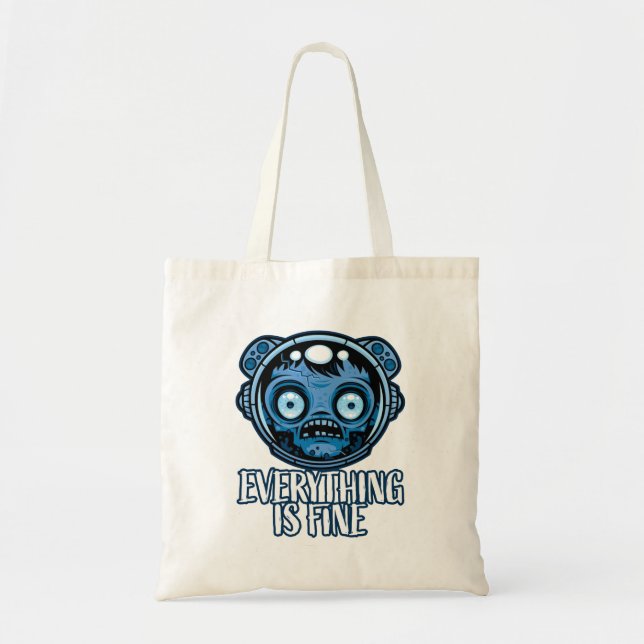 Bolsa Tote O Astronauta Zombie Está Bem (Frente)