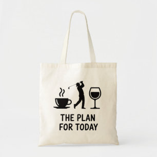 Bolsa Tote O Avião Para Hoje Golfe Divertido Vinho Café Golfi