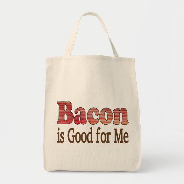 Bolsa Tote O Bacon é Bom Para Mim (Frente)