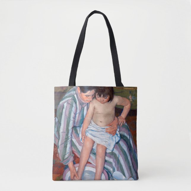 Bolsa Tote O Banho da Criança, Mary Cassatt (Frente)