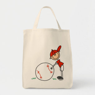Bolsa Tote O basebol dos meninos personaliza o camiseta e os