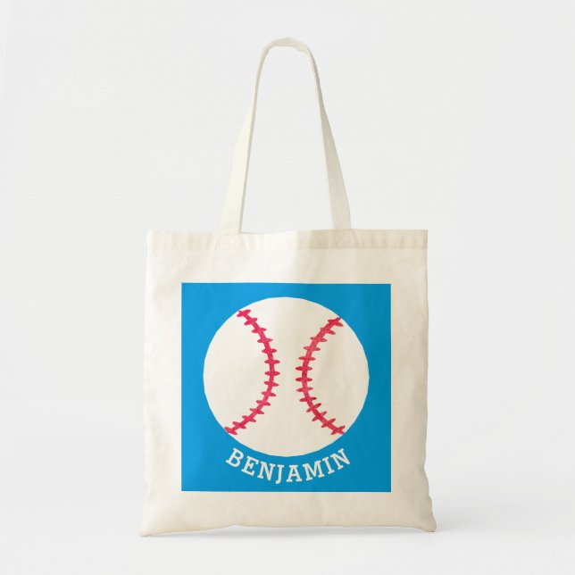Bolsa Tote O basebol personalizado dos miúdos ostenta o (Frente)