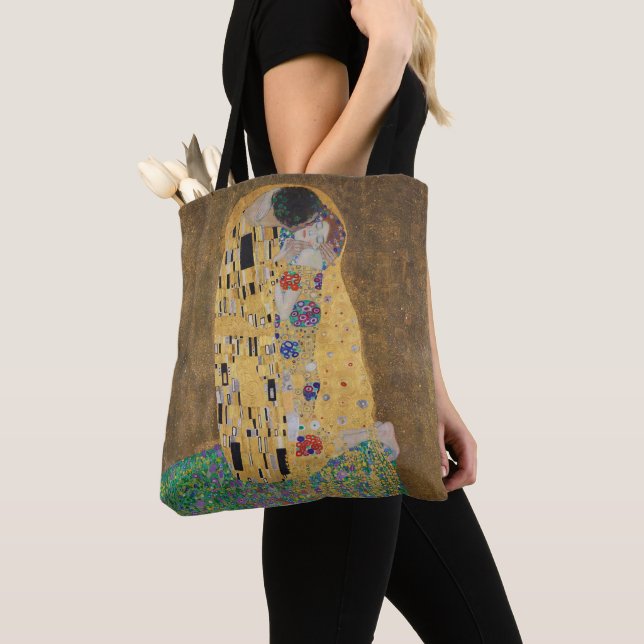 Bolsa Tote O Beijo (amantes) Der Kuss (Liebespaar) G. Klimt (Close Up)