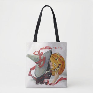 Bolsa Tote O Beijo da Bruxa: uma Abóbora no Halloween