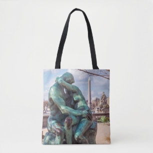 Bolsa Tote O Beijo de Auguste Rodin, nas Tuilarias, Paris