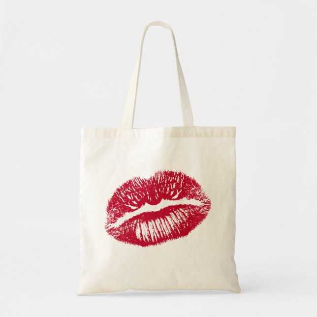 Bolsa Tote O Beijo, Lábios Vermelhos (Frente)