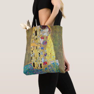 Bolsa Tote O beijo por Gustavo Klimt, arte Nouveau do vintage