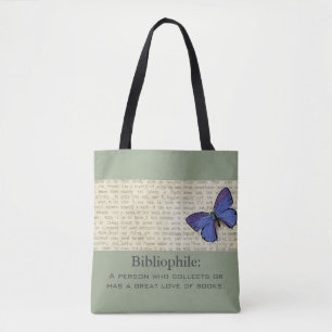Bolsa Tote O Bibliophile-Borboleta-Sofisticado-Bolsa-Bolsa