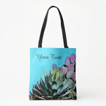 O bolsa, agave & cacto personalizados coloridos