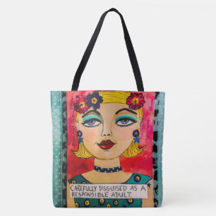 Bolsa Tote o bolsa-cuidadoso disfarçado como um adulto