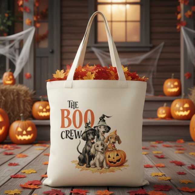 Bolsa Tote O Boo Crew Retro Hound Halloween (The Boo Crew Retro Hound Dogs Halloween Tote Bag)