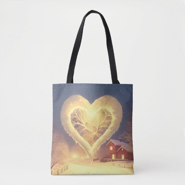 Bolsa Tote O brilho do coração do inverno (Frente)