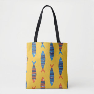 Bolsa Tote O brilho dobra um padrão perfeito. Mão de mar de