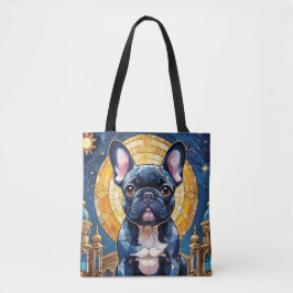 Bolsa Tote O Buldogue Francês Pastel Manchou Vidro Noite