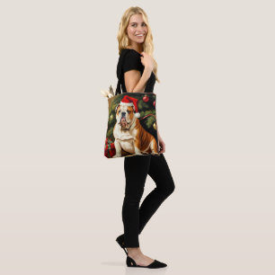Bolsa Tote O Bulldog Inglês em Santa Chapéu,