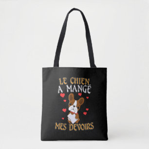 Bolsa Tote O Cachorro Comeu Minha Lição de Casa - Citação de
