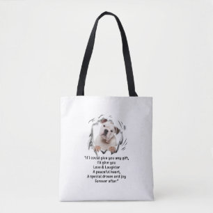 Bolsa Tote O Cachorro De Bolinhos É Bonito Se Eu Pudesse Dar