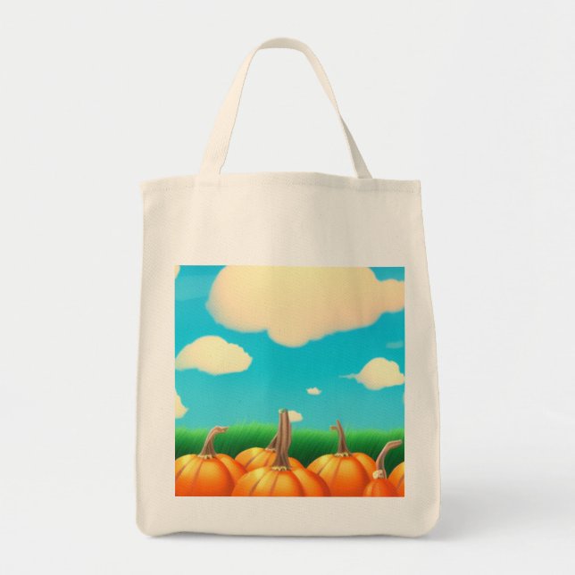 Bolsa Tote O Campo de Abóboras (Frente)