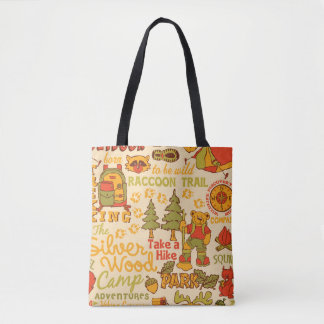 Bolsa Tote O Campo de Madeira Prateada, personagens bonitinho