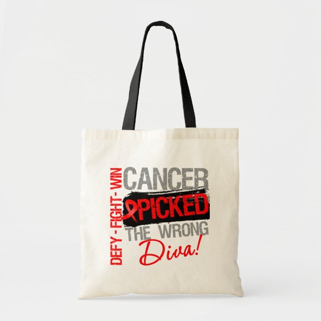 Bolsa Tote O Cancer De Sangue Pegou A Diva Errada (Frente)