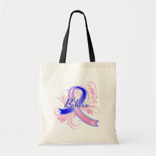 Bolsa Tote O cancro da mama masculino acredita a fita do