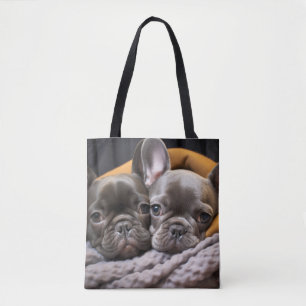 Bolsa Tote O Cão-Grande Francês Pet Animal Beauty Calma Paz
