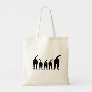 Bolsa Tote O cão termina a silhueta