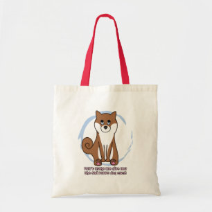 Bolsa Tote O cão triste Eyes a sacola de Shiba Inu