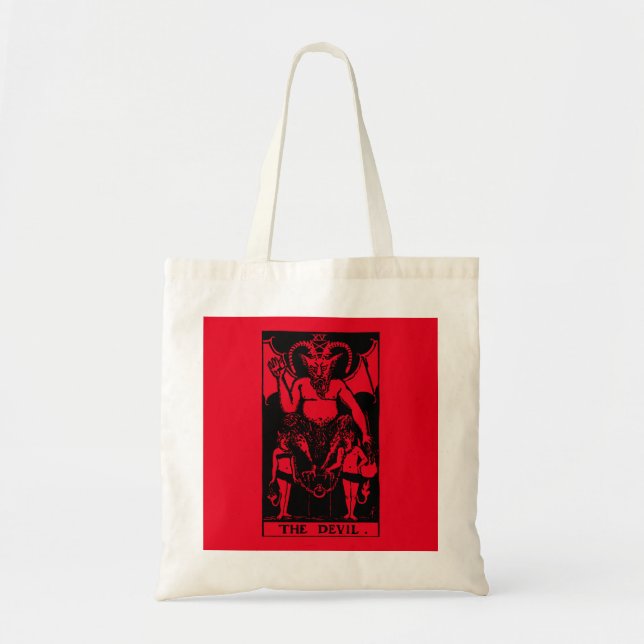Bolsa Tote O Cartão Tarot do Diabo (Frente)