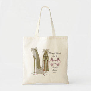 Bolsa Tote O casamento da madrinha de casamento calça o saco
