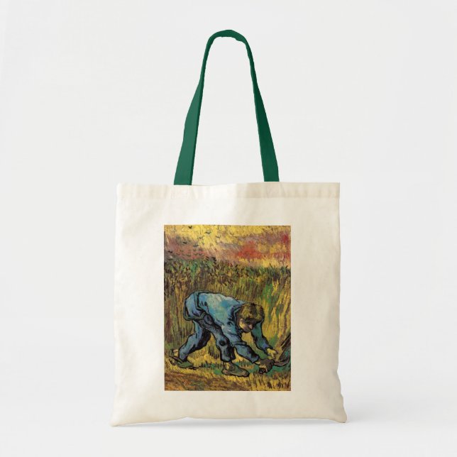 Bolsa Tote O Ceifeiro com Foice por Vincent van Gogh (Frente)
