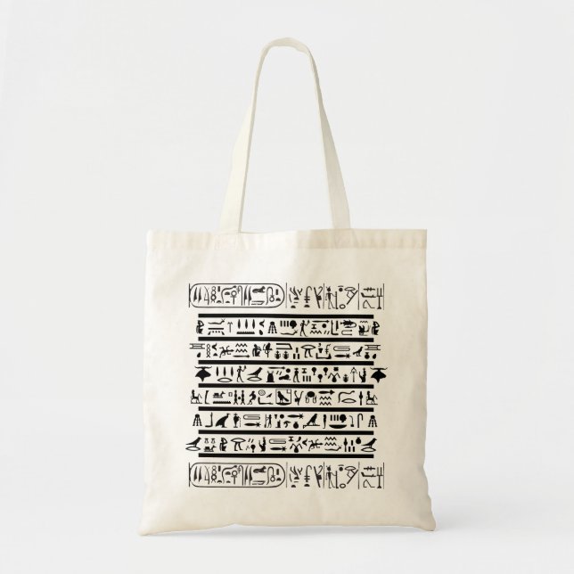 Bolsa Tote O Charme da Civilização - Design Hieróglifo (Frente)