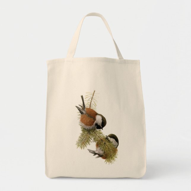 Bolsa Tote O Chickadee Castanha-suportado de Fuertes (Frente)