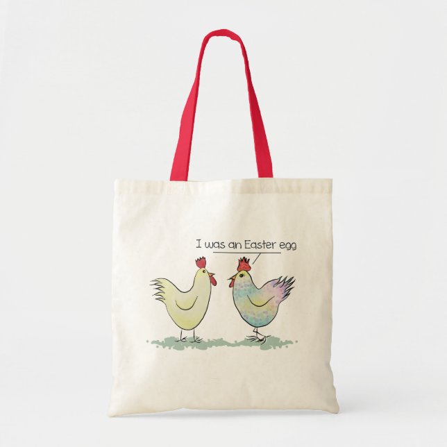 Bolsa Tote O Chicken engraçado era um Ovo de Páscoa (Frente)