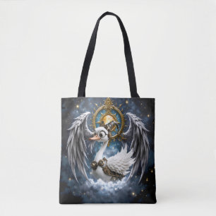 Bolsa Tote O Cisne Curioso de Relógio.