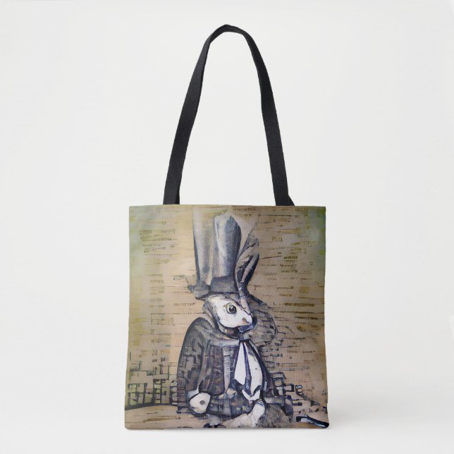 Bolsa Tote O Coelho Cavalheiro (Frente)