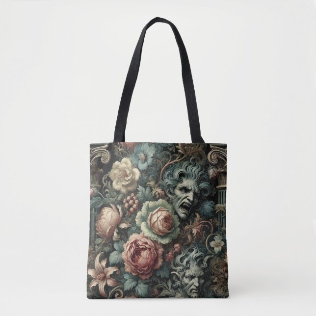 Bolsa Tote ⚰️ O Conselho de Luto - Vitoriano Gótico (Frente)