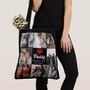 Bolsa Tote O CORAÇÃO BEM TE AMA Foto do Dia de os pais do PAI