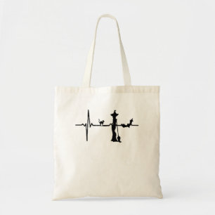 Bolsa Tote O Coração das Halloween Beat Black Cat and Bat