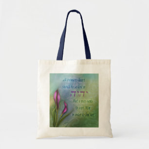 Bolsa Tote O coração de uma mulher - lírio de Calla